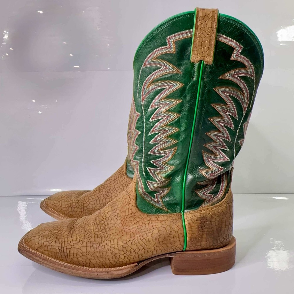 Justin 2855 CPX Bay Desperado Cowboy Boots Men 11.5 D Torino Green Square Toe
